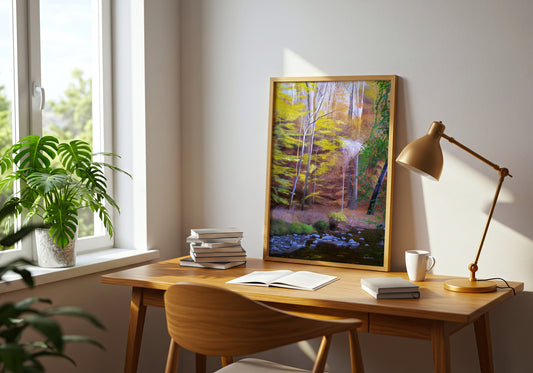 Autumn Forest Landscape Painting