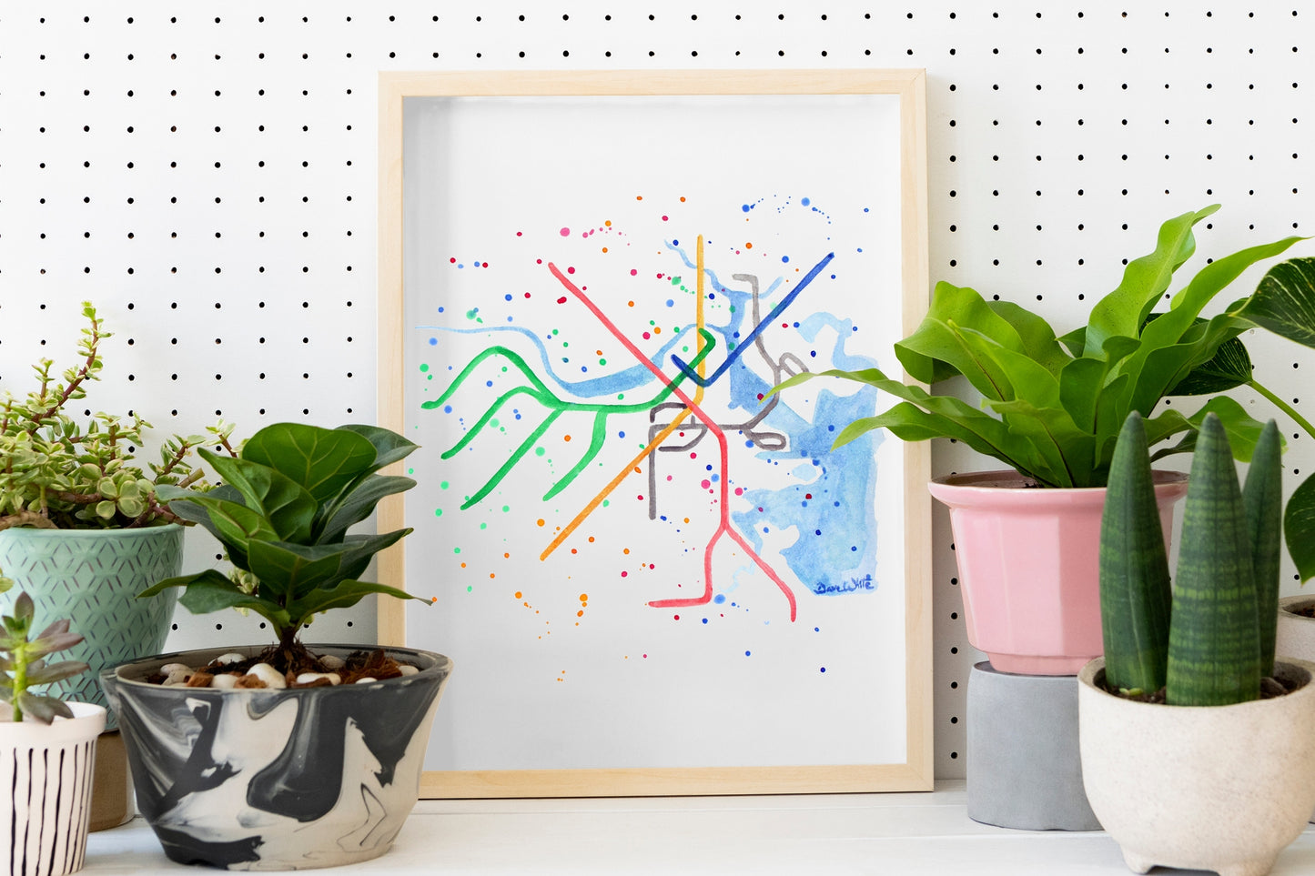 Boston Subway Map Art Print