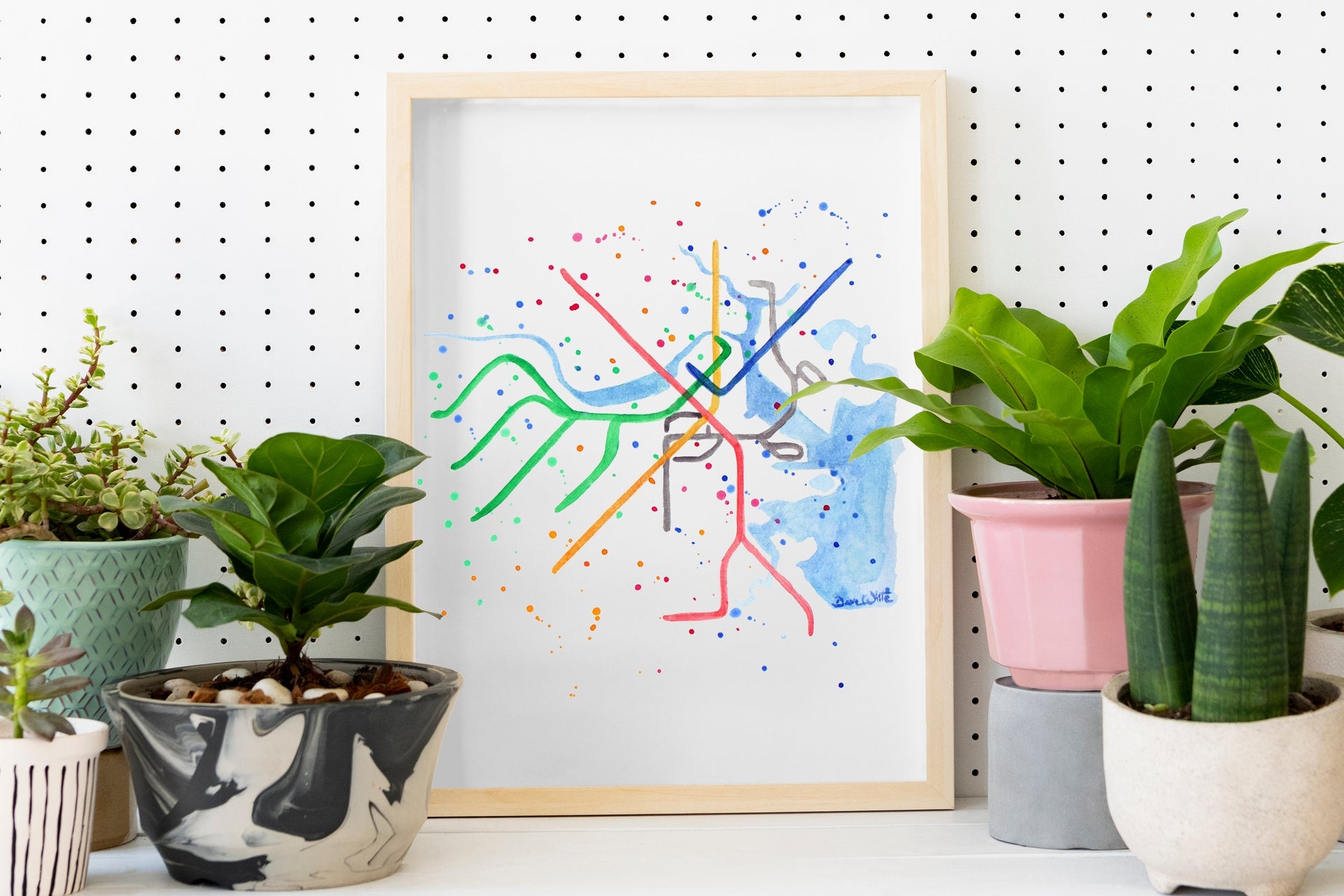 Boston Subway Map Art Print