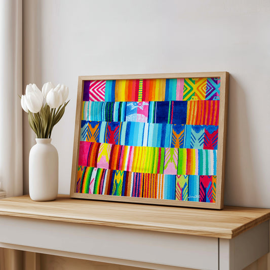 Hispanic Wall Art Indigenous Textile Painting