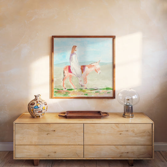 Jesus Riding Donkey Painting