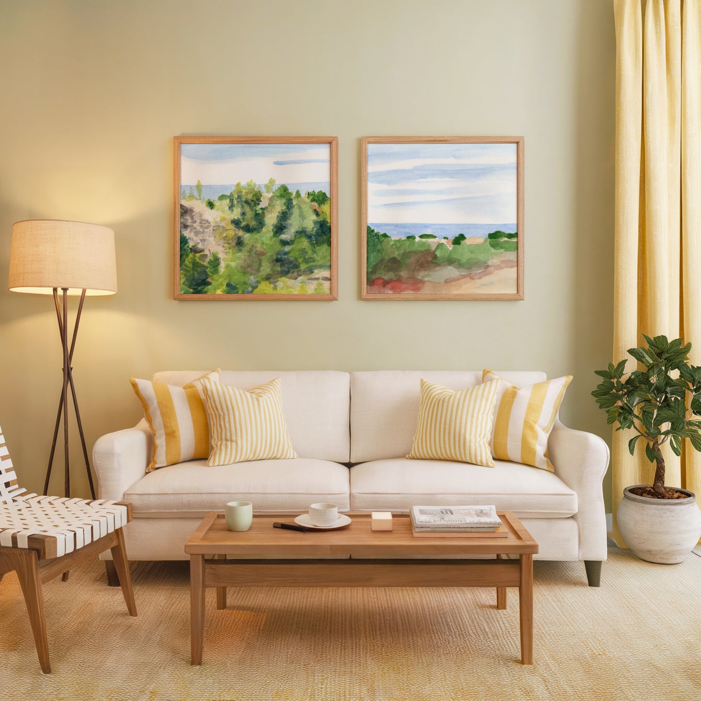 Lake Michigan Sand Dunes Paintings Set