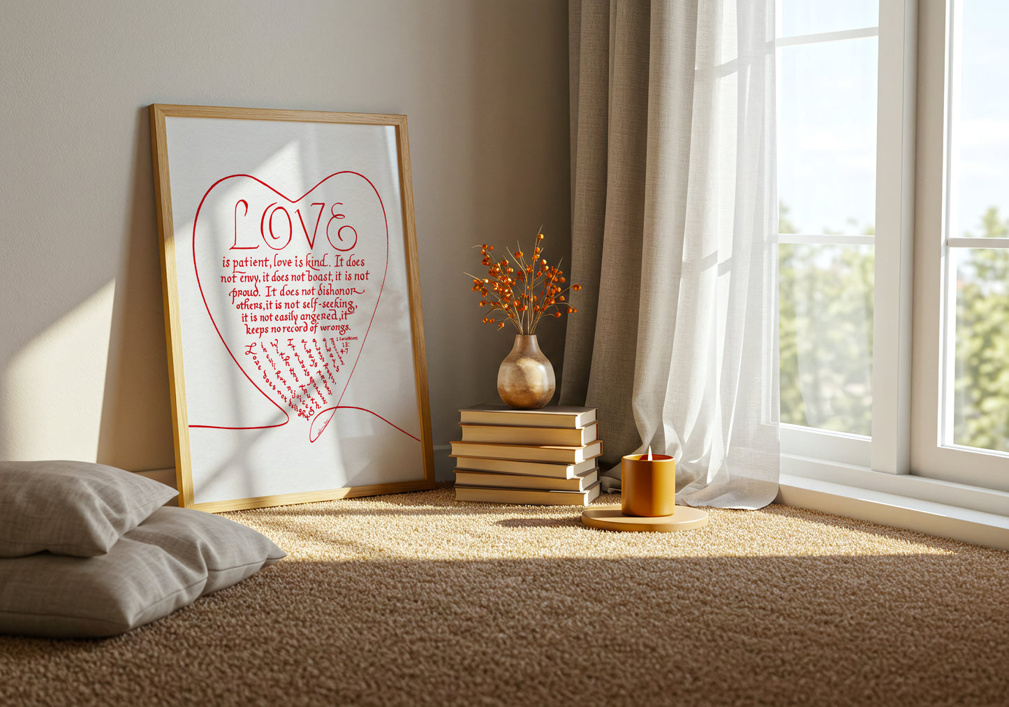 Christian Wall Art Printable Love is Patient