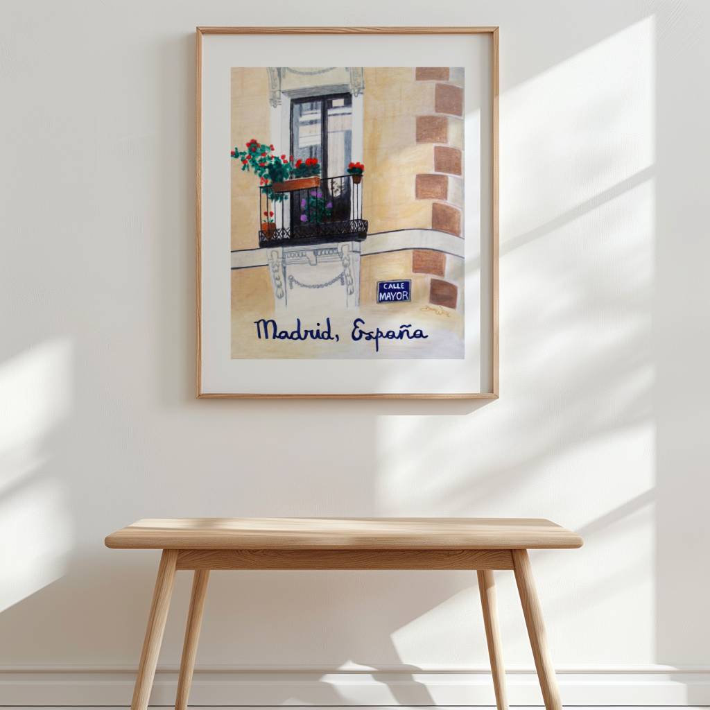 Madrid Spain Art Calle Mayor Painting