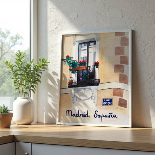 Madrid Spain Painting Calle Mayor