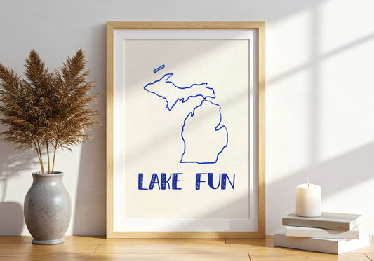 Michigan Poster Printable Lake Fun