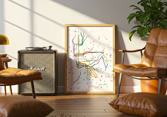 NYC Subway Map Art Print