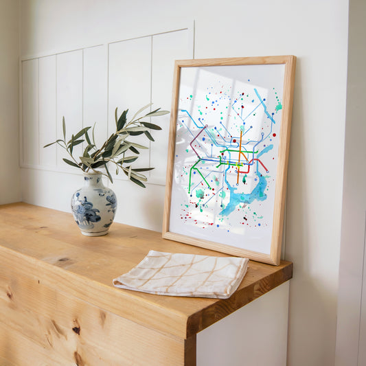 Philadelphia SEPTA Map Art Print