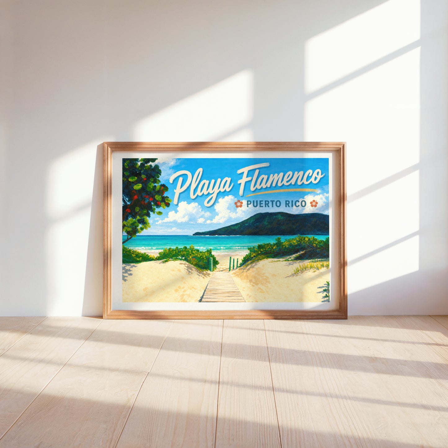 Flamenco Beach Culebra Island Poster Art Printable