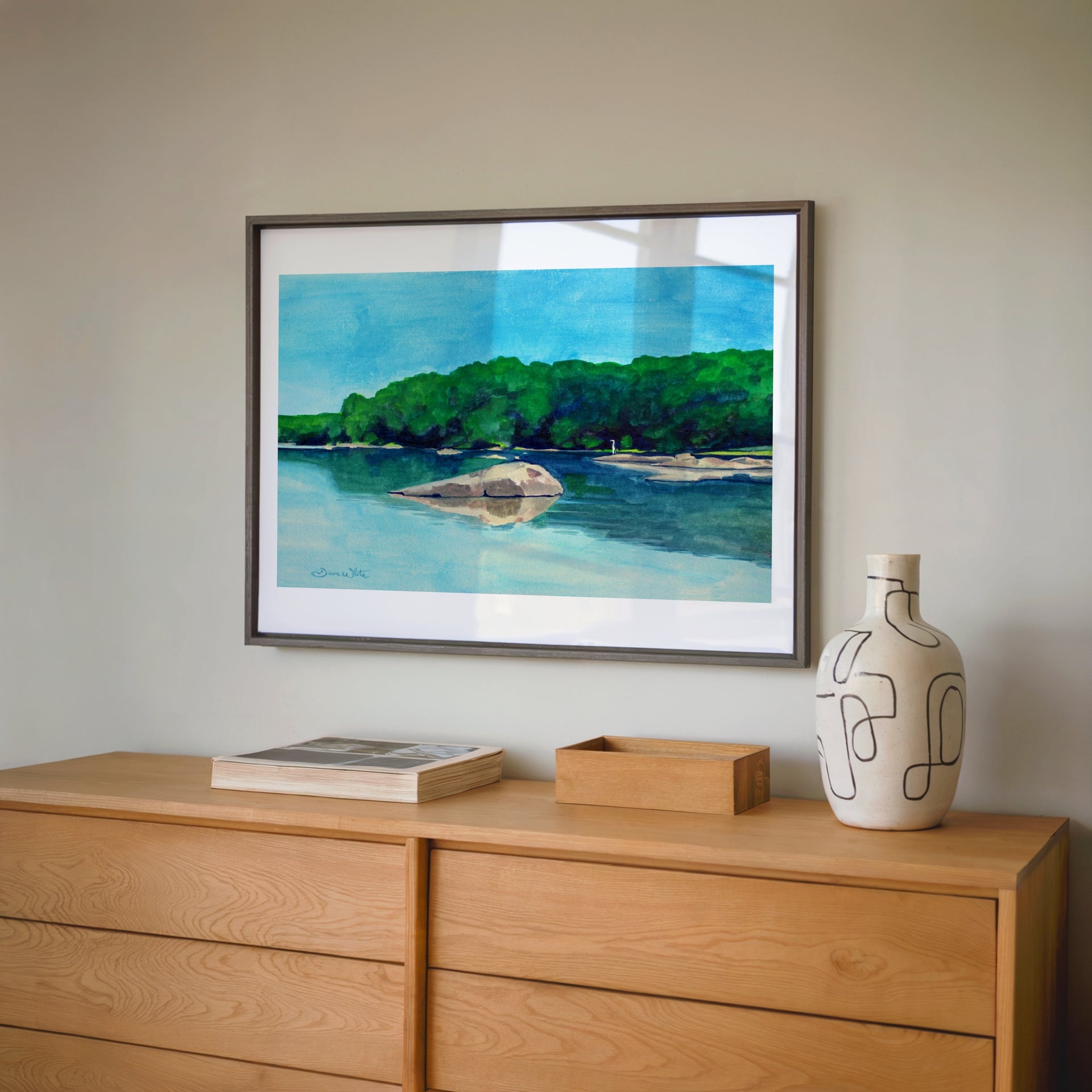 Potomac River Artwork Watercolor Art Print