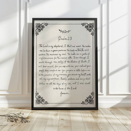 Psalm 23 Printable Art Antique