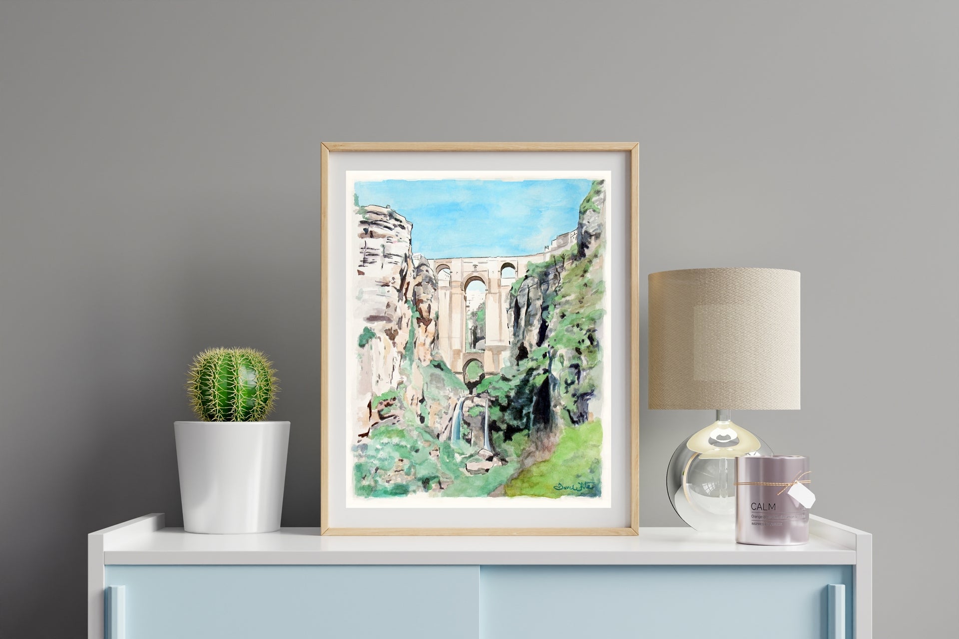 Ronda Bridge Watercolor Painting