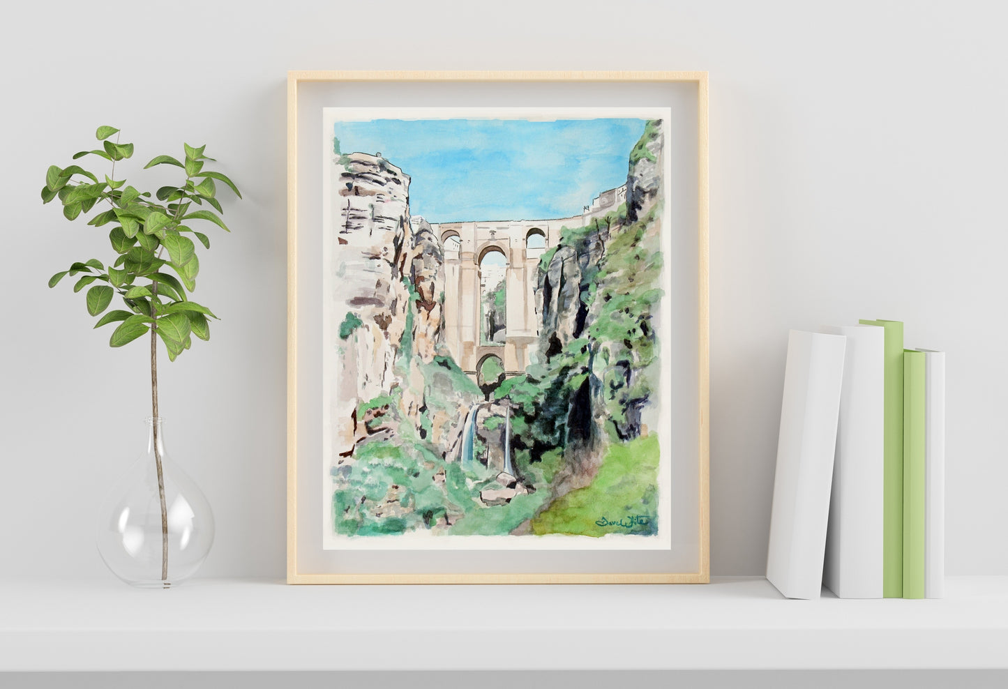 Ronda Spain Bridge Painting