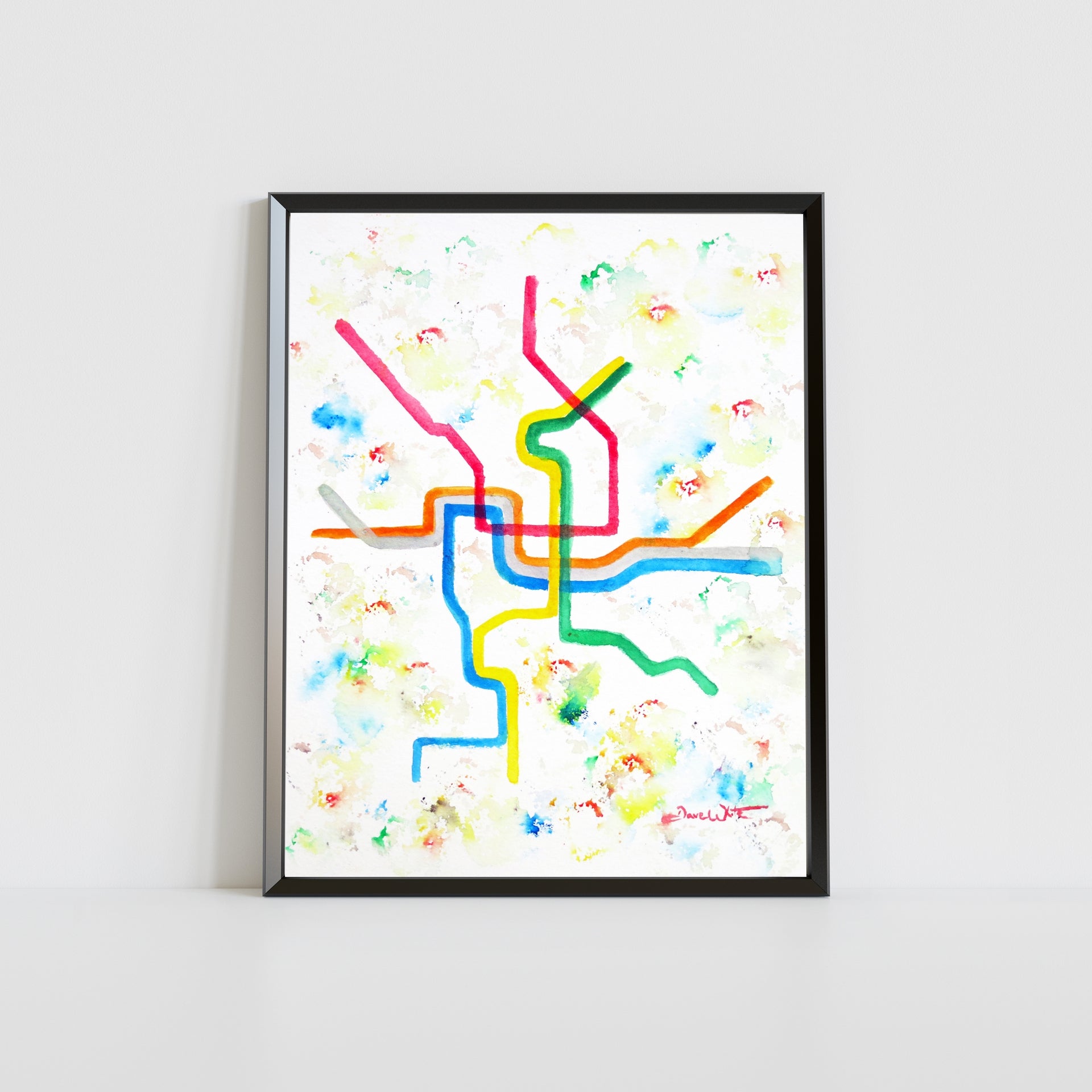 Washington DC Metro Map Art Print