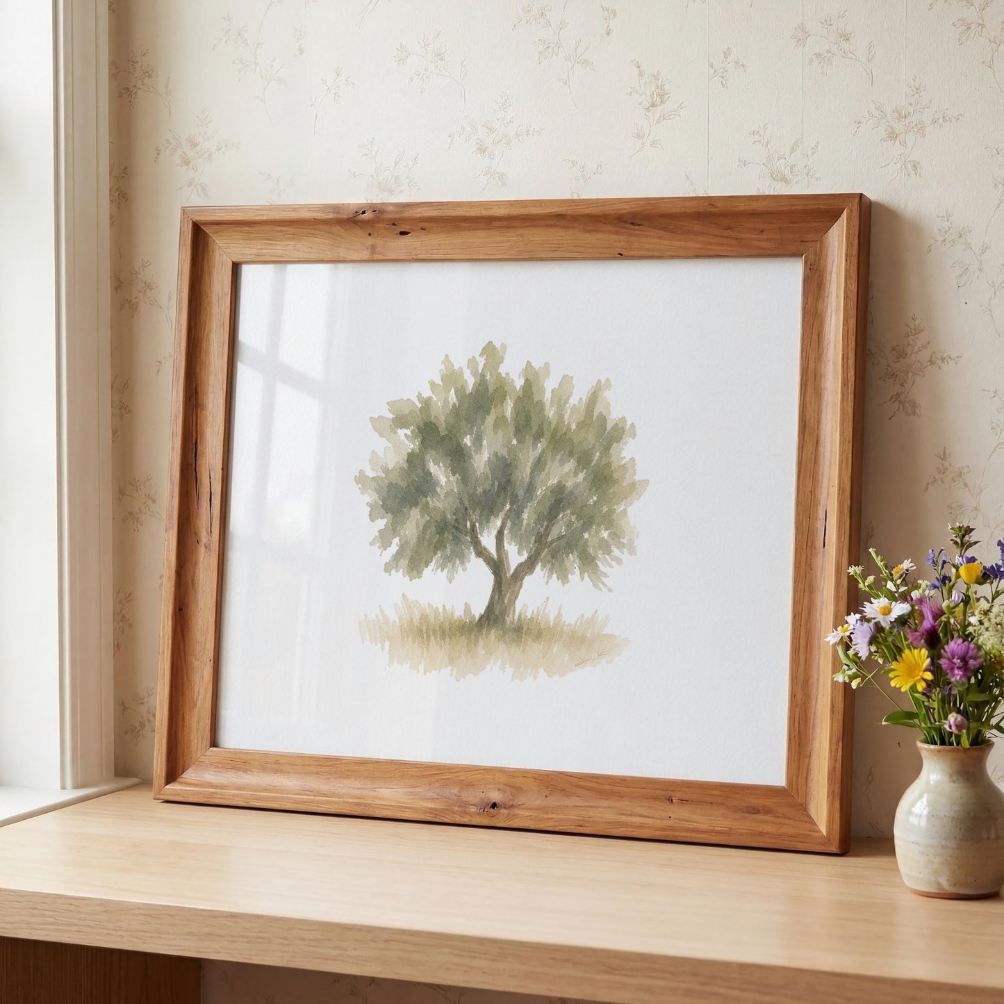 Olive Tree Watercolor Art Print Digital Download