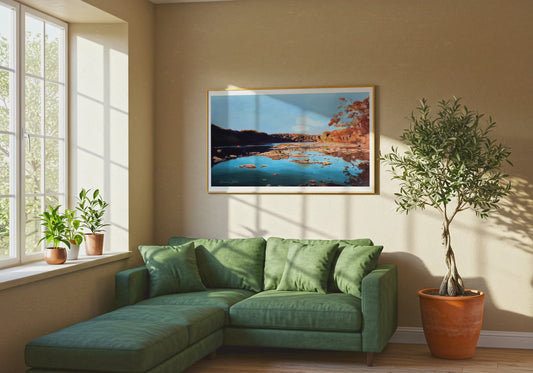 Potomac River Painting Billy Goat Trail Landscape Art