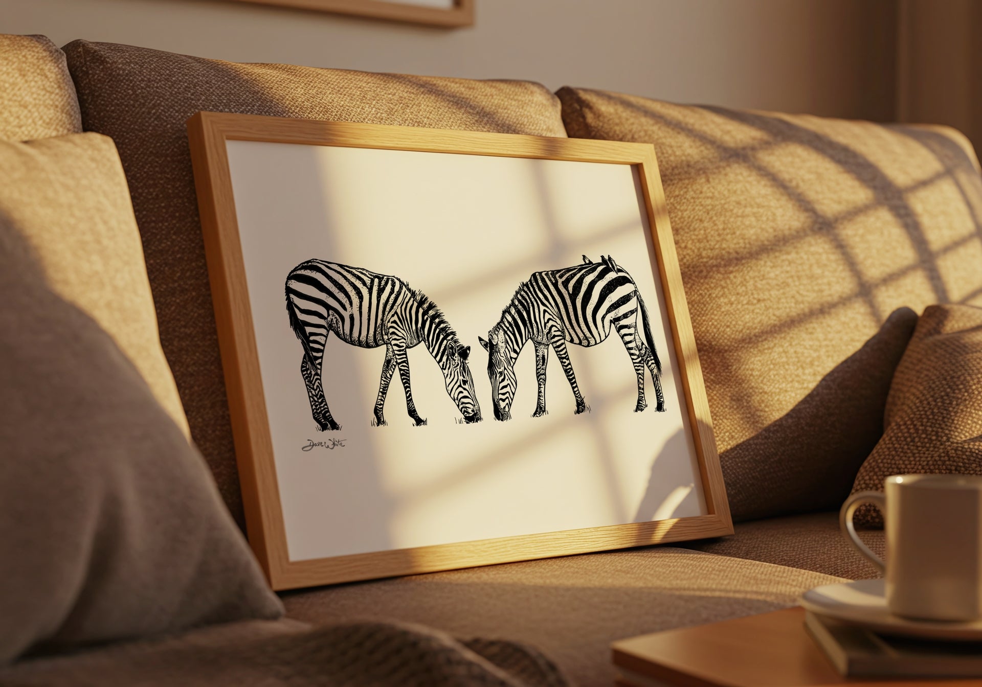 Zebra Wall Art Print Artist Dave White