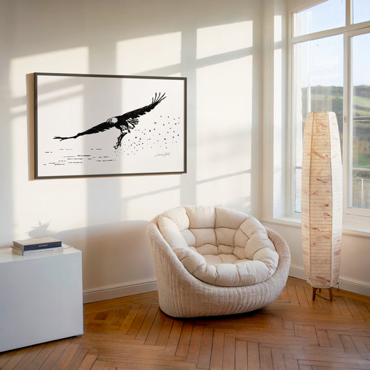 American Bald Eagle Drawing Black and White Artist Dave White