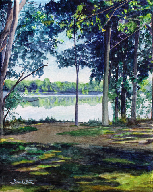 Potomac River Painting Art Print River Landscape