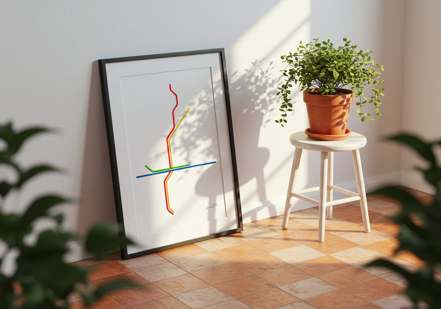 Atlanta Marta Map Art Print