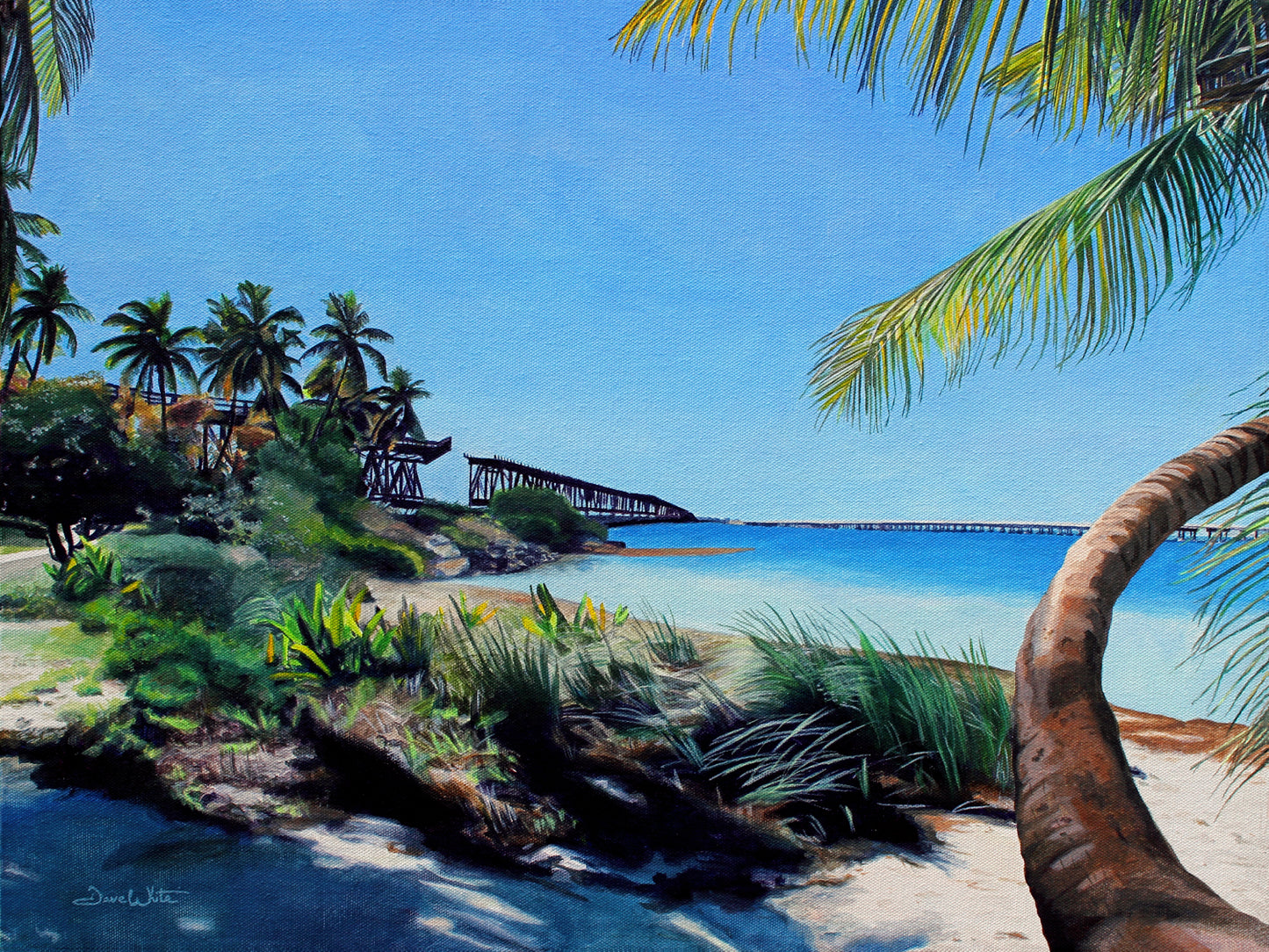 Bahia Honda Key Florida Beach Painting Art Print