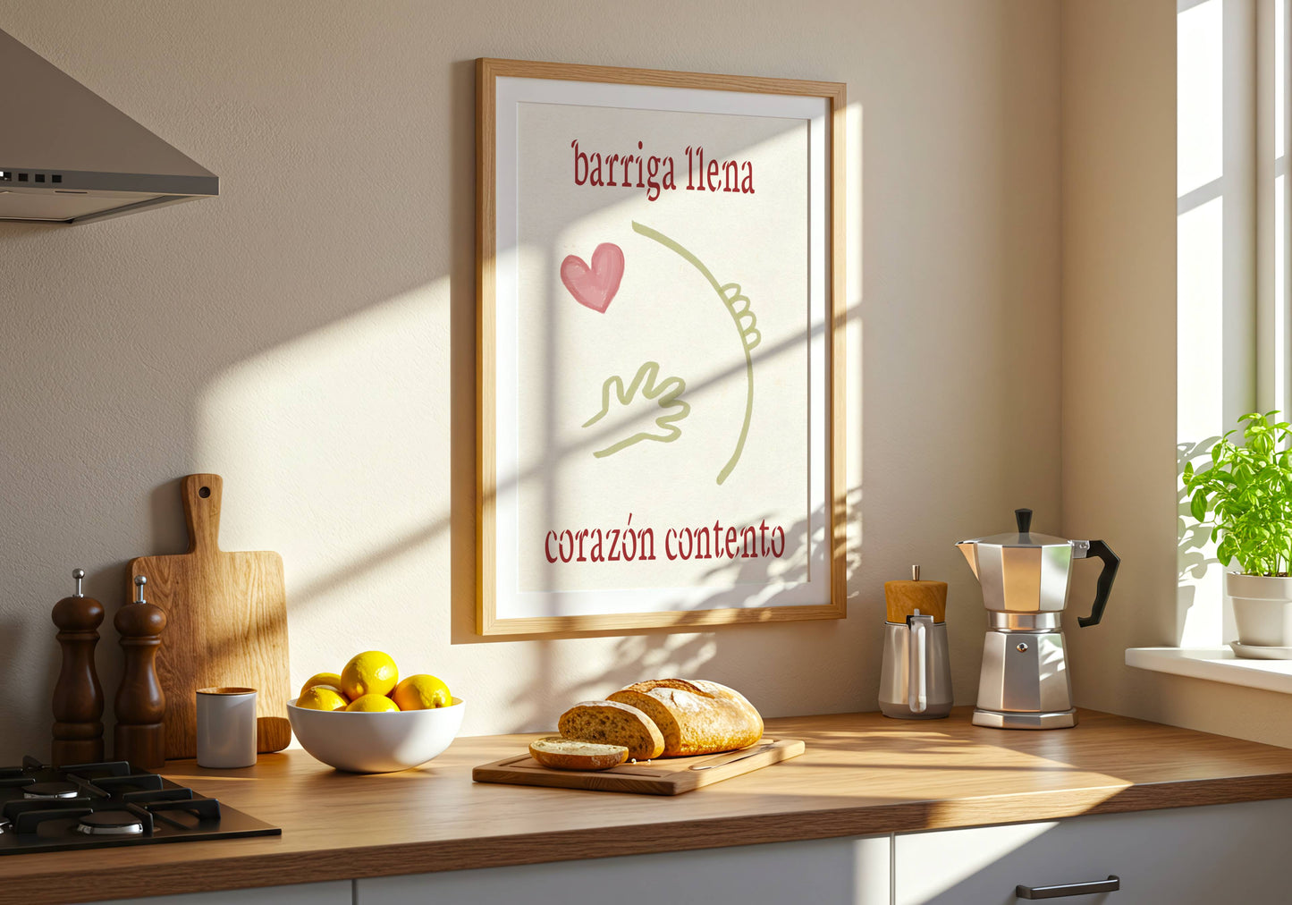 Barriga Llena Corazón Contento Hispanic Kitchen Art