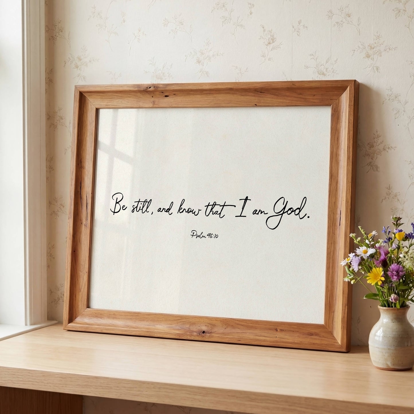 Be Still and Know that I am God Wall Art Bible Verse