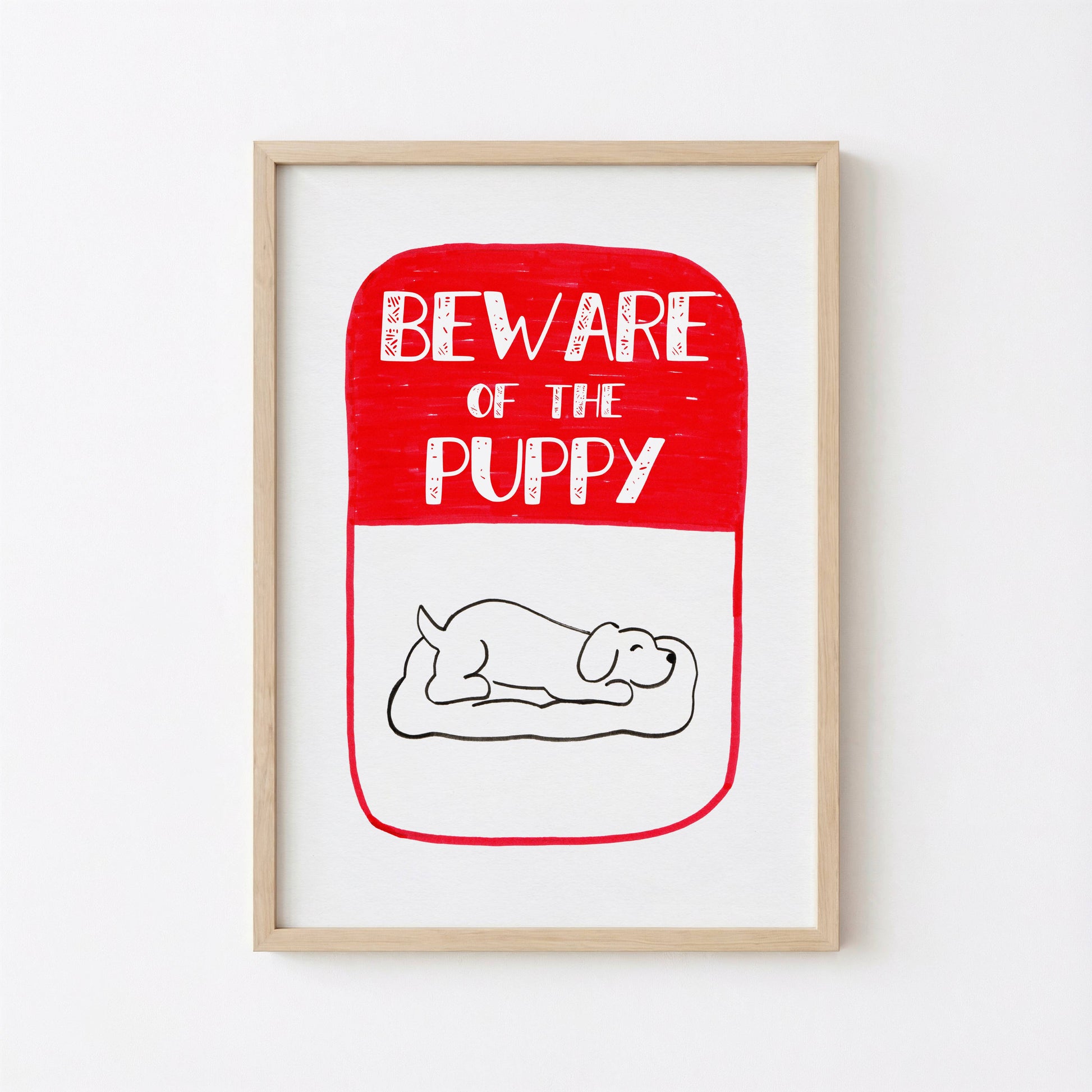Beware of the Puppy Sign Printable