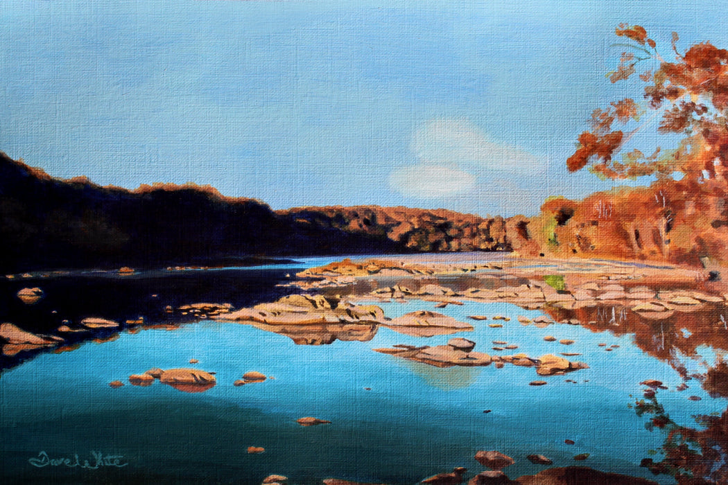 Potomac River Painting Billy Goat Trail Landscape Art
