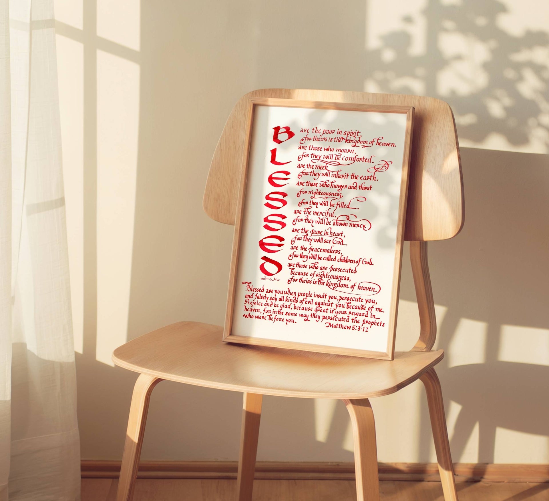 Blessed Bible Verse Art Print