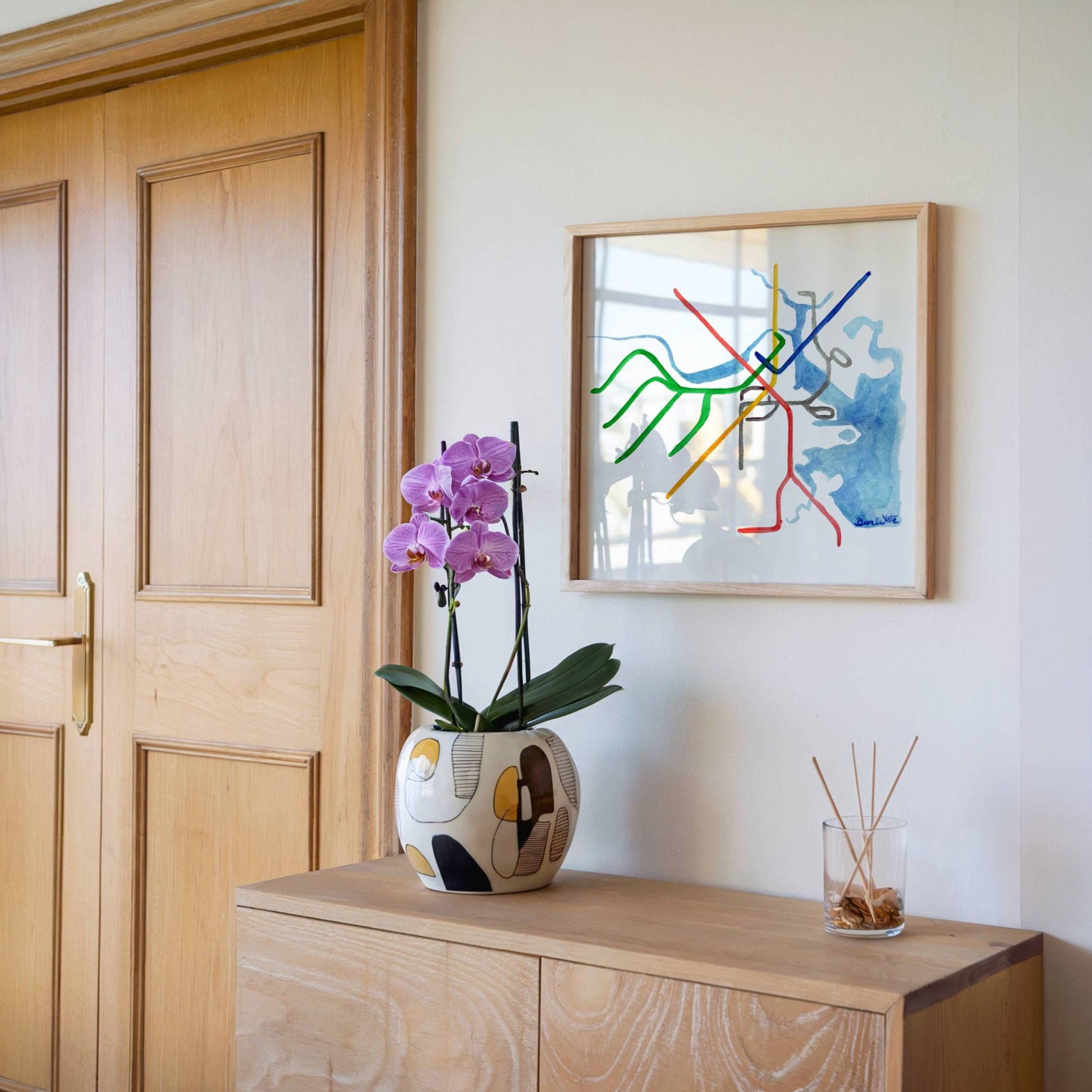 Boston T Rail Map Art Print