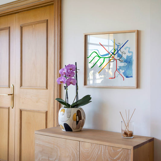 Boston T Rail Map Art Print