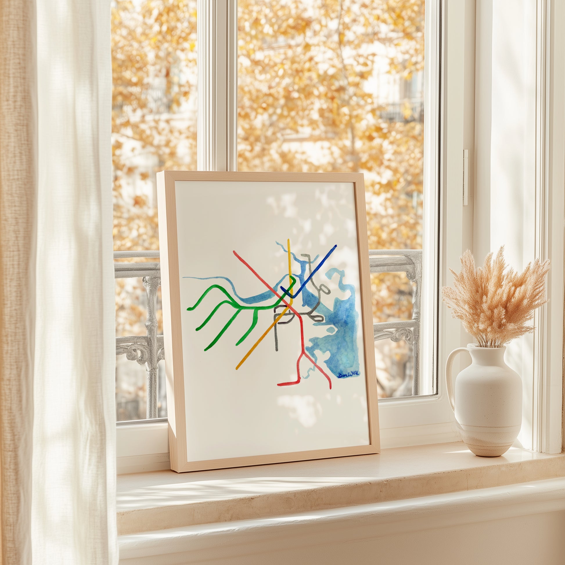 Boston T Rail Map Artwork