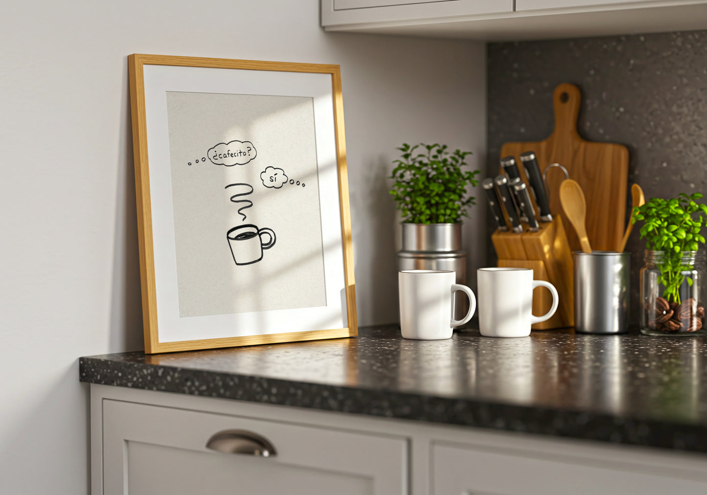 Printable Coffee Art Print Spanish Cafecito