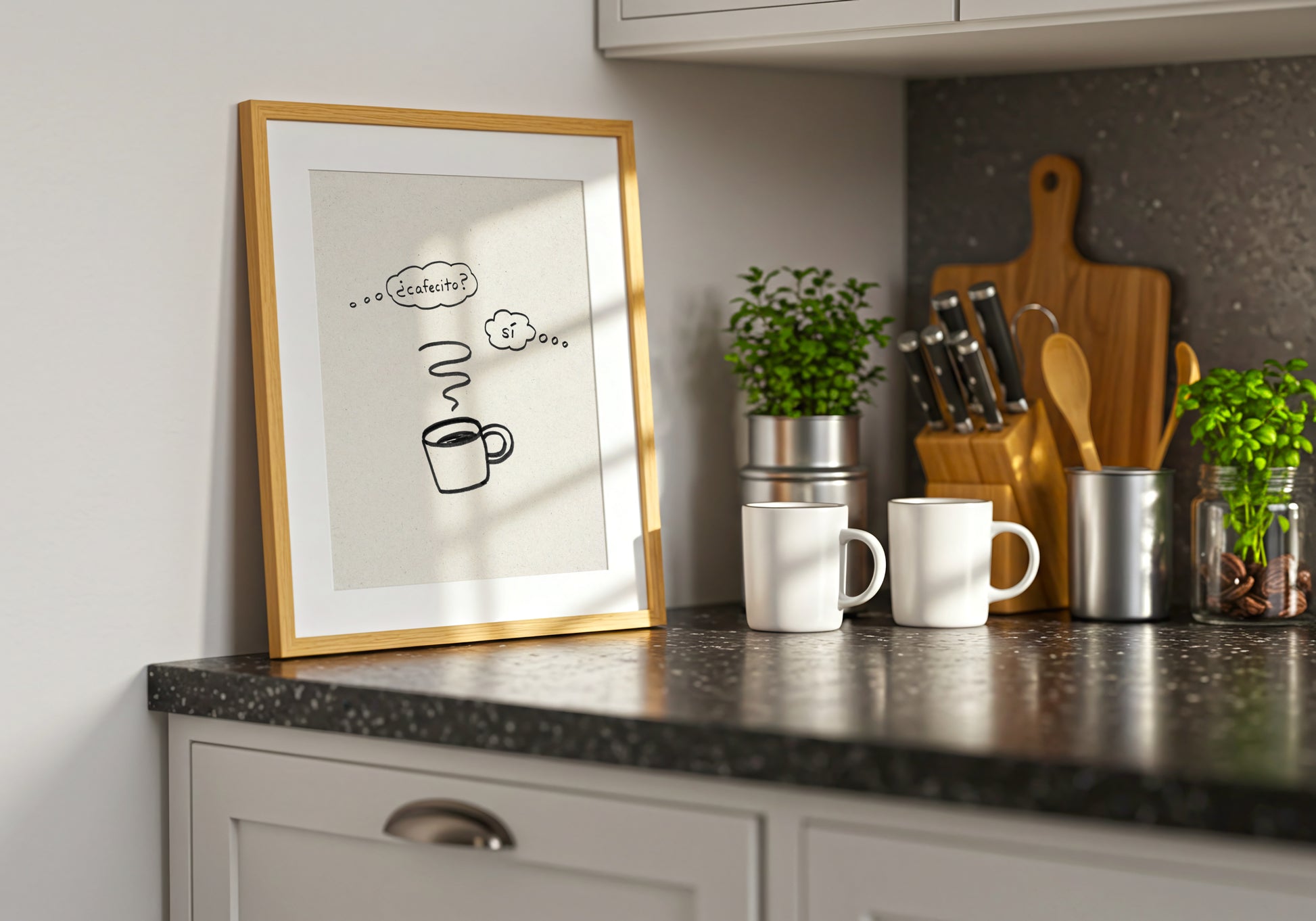 Printable Coffee Art Print Spanish Cafecito