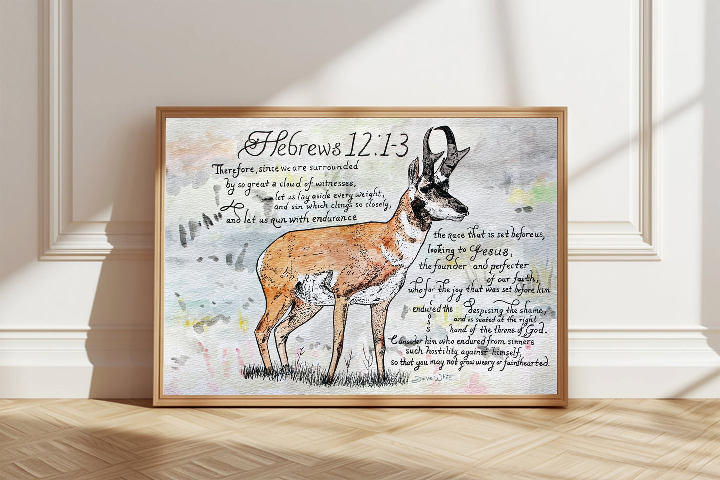 Christian Art Hebrews 12 1 3 Run with Endurance