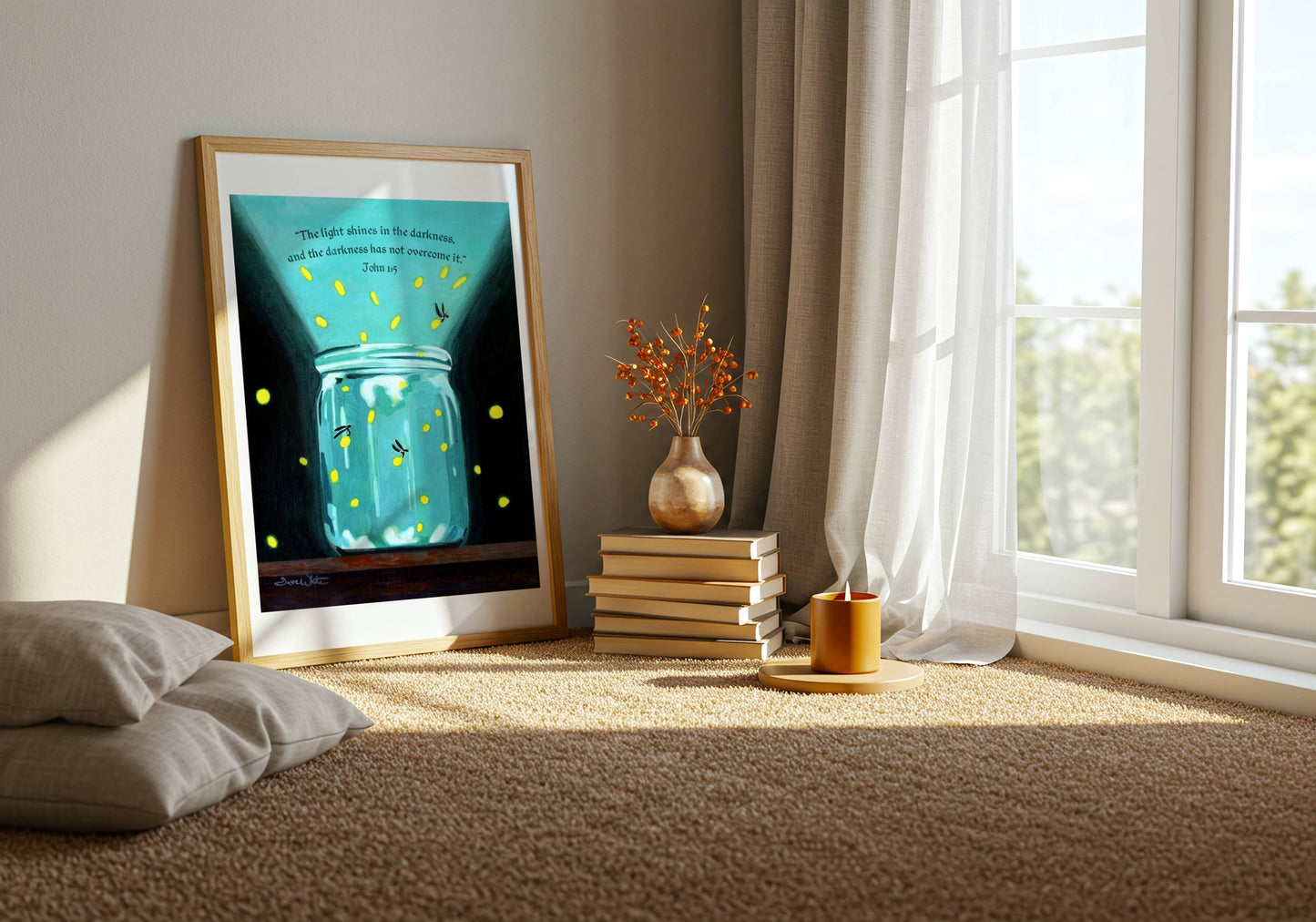 The Light Shines in the Darkness John 1 5 Christian Painting