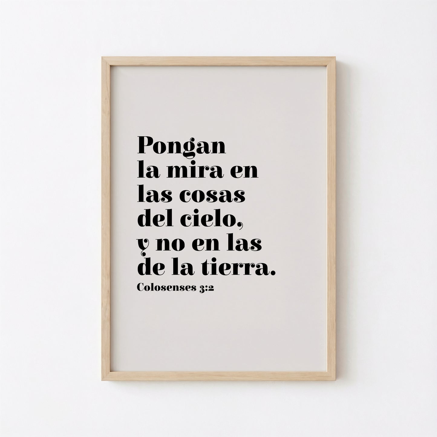 Colosenses 3:2 Arte Imprimible Poster Escritura Sagrada