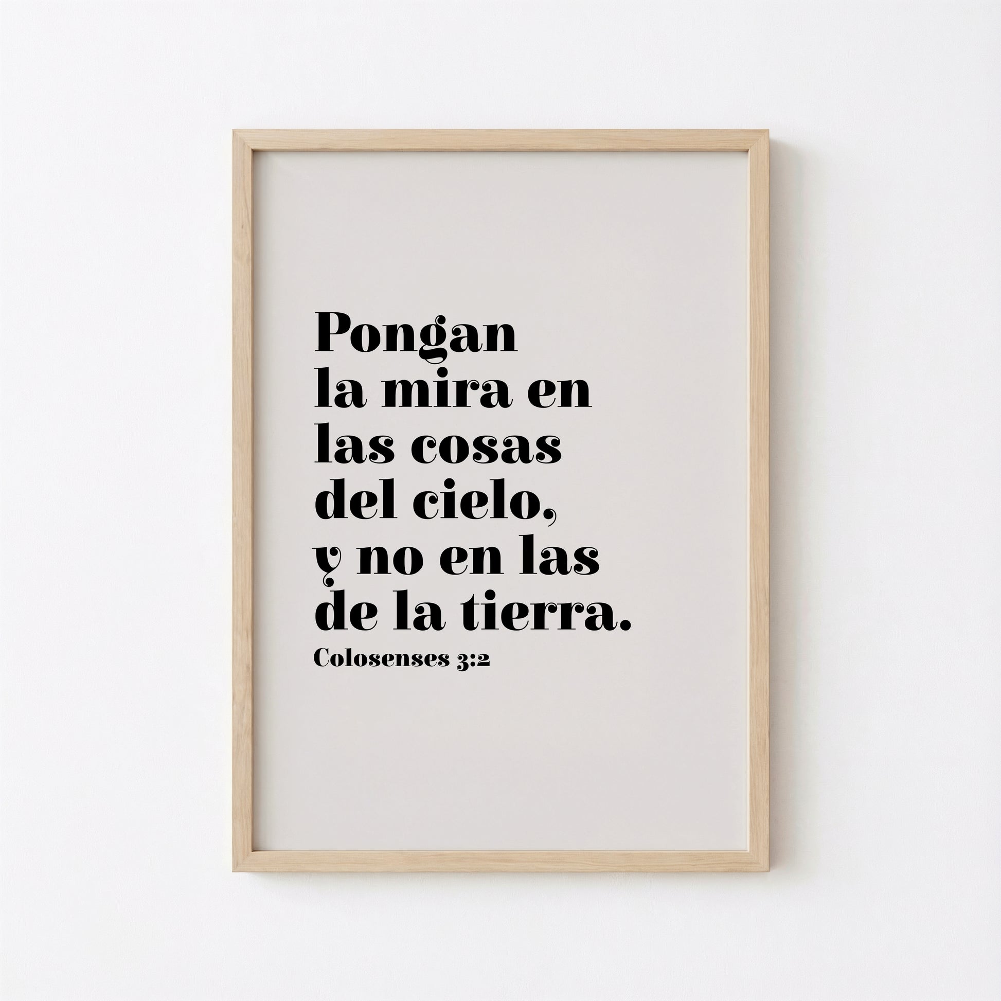 Colosenses 3:2 Arte Imprimible Poster Escritura Sagrada