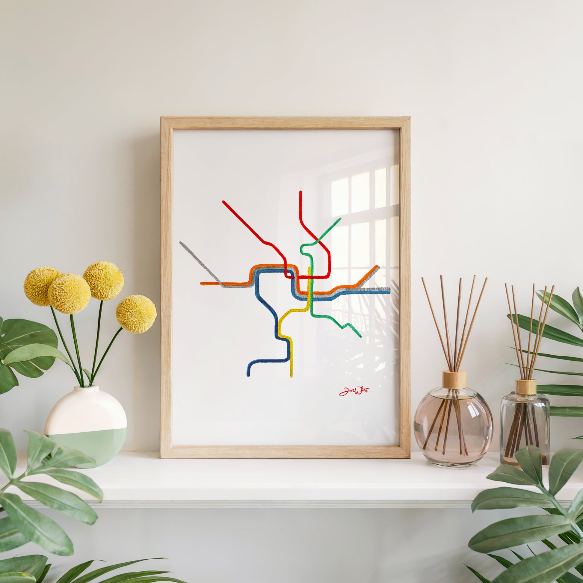 DC Metro Map Art Print