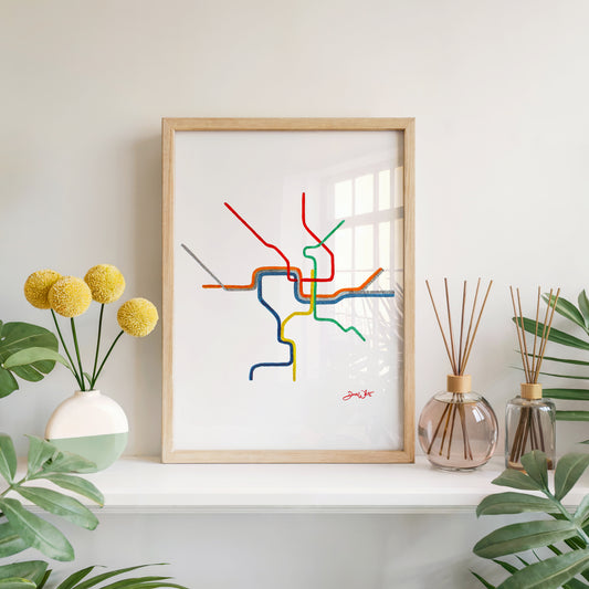 DC Metro Map Art Print