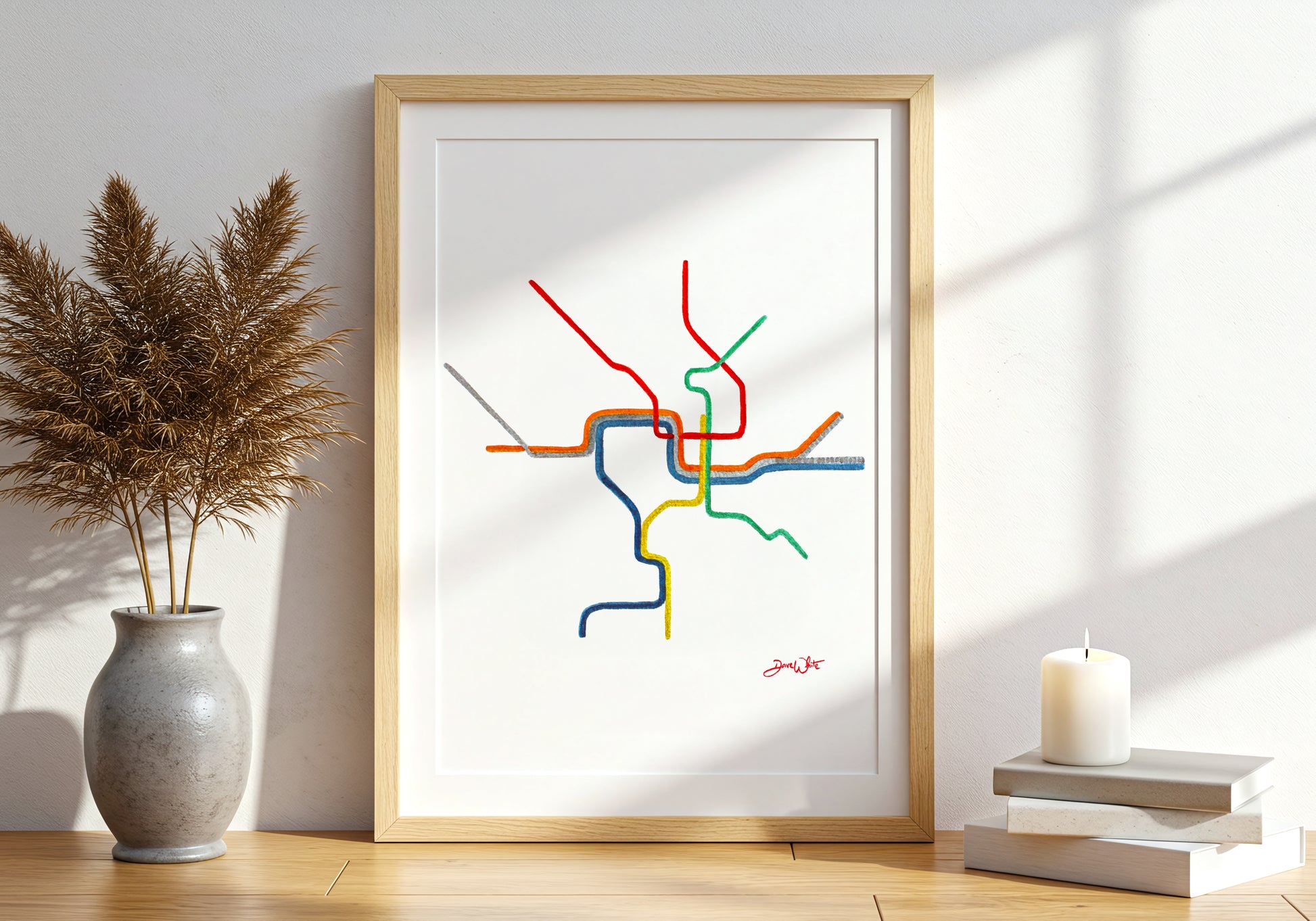 DC Metro Map Wall Art