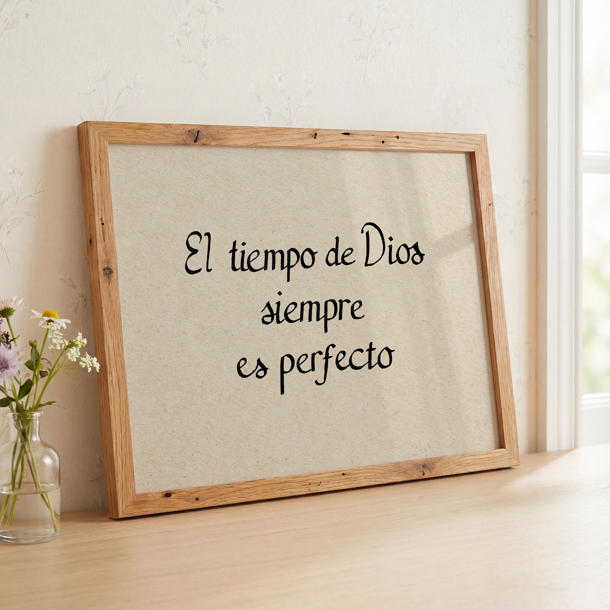 Christian Art in Spanish - El tiempo de Dios siempre es perfecto