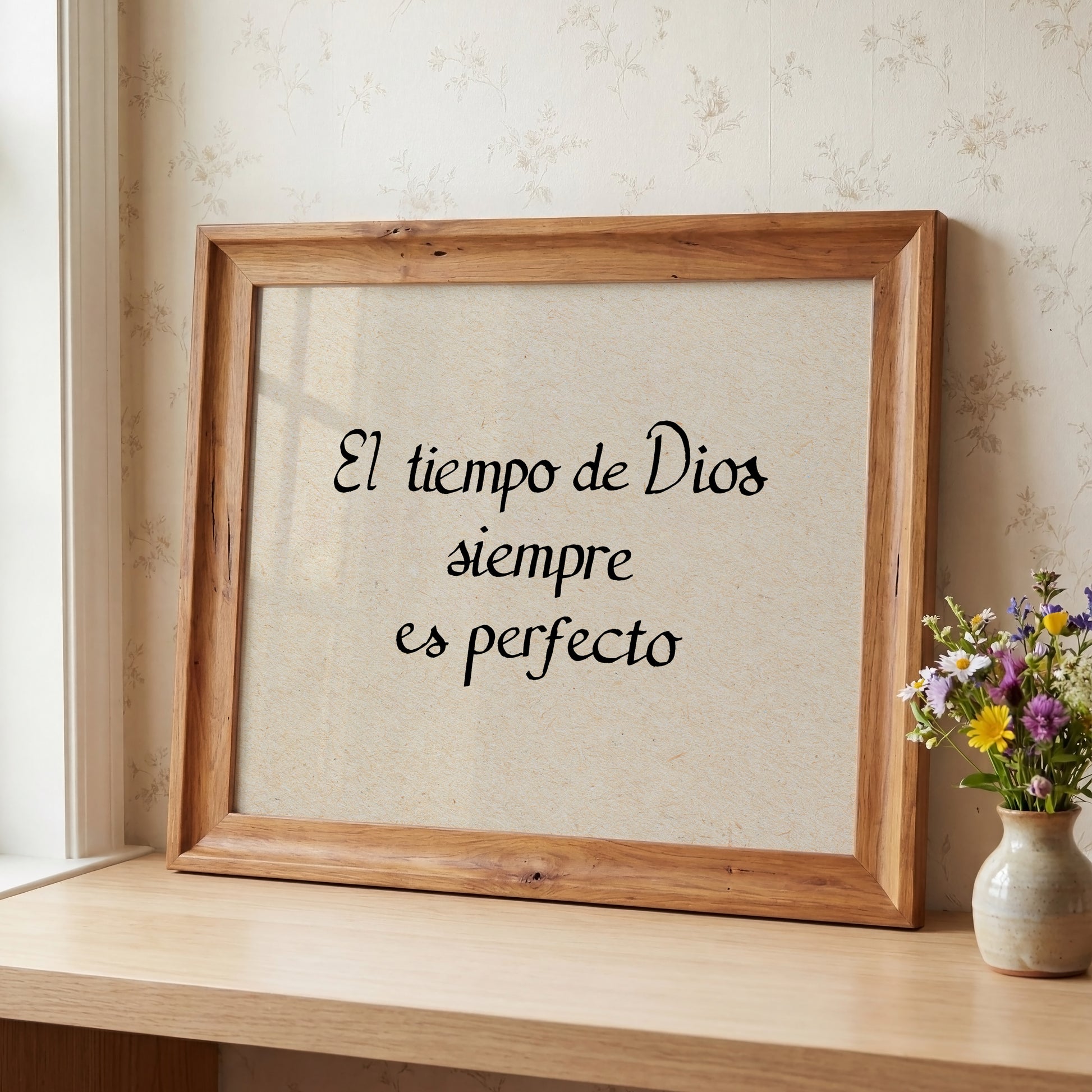 Christian Wall Art - El tiempo de Dios siempre es perfecto