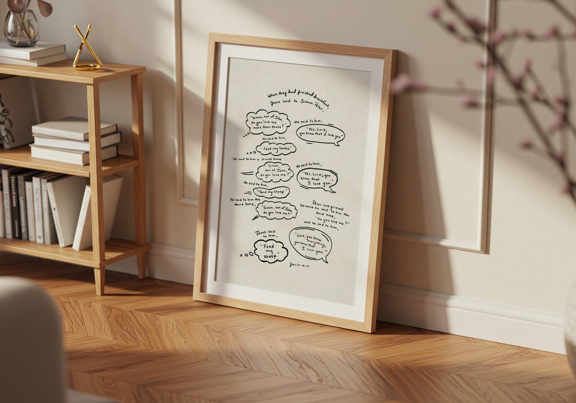 Christian Printable Art Feed My Sheep John 21:15-17
