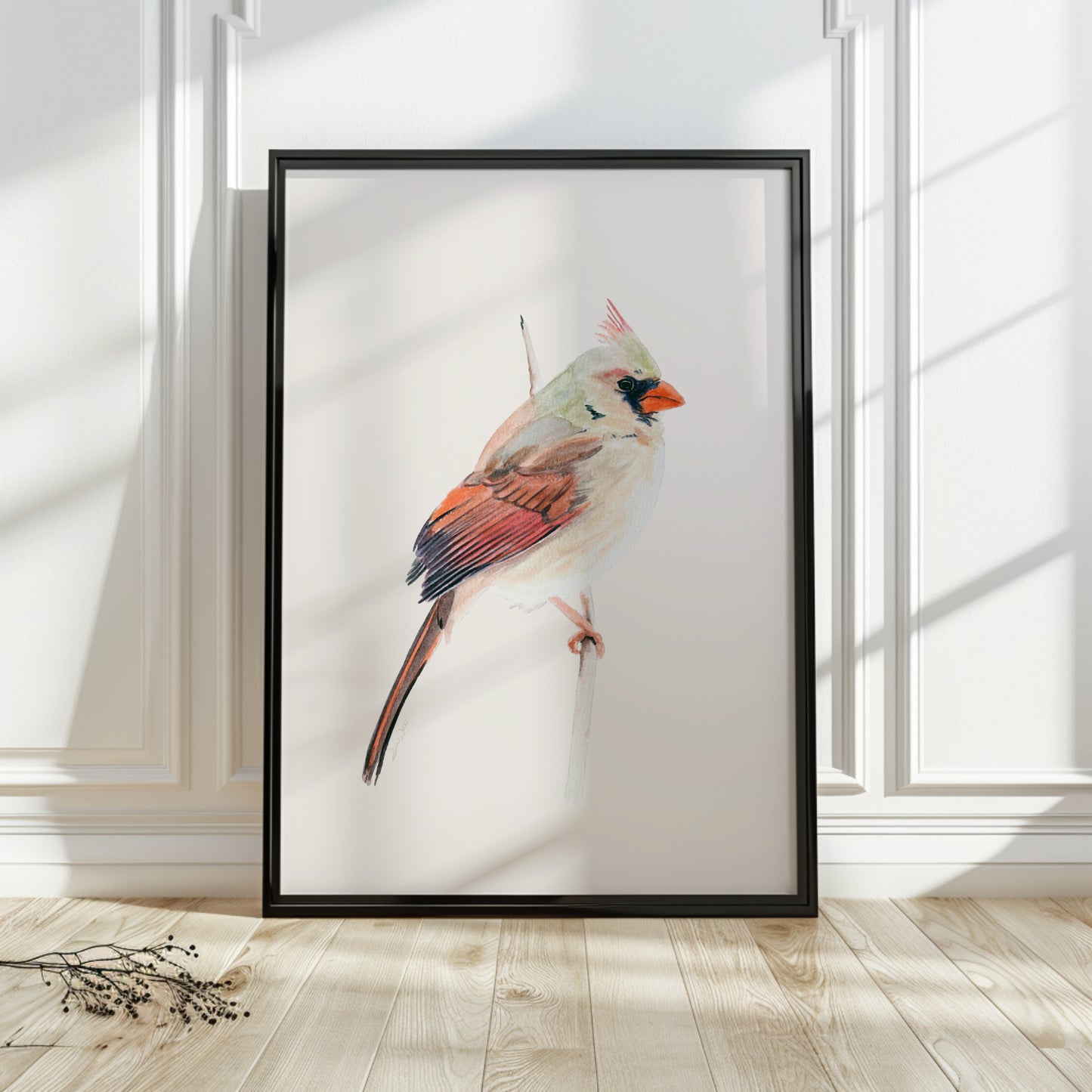 Cardinal Bird Watercolor Art Print