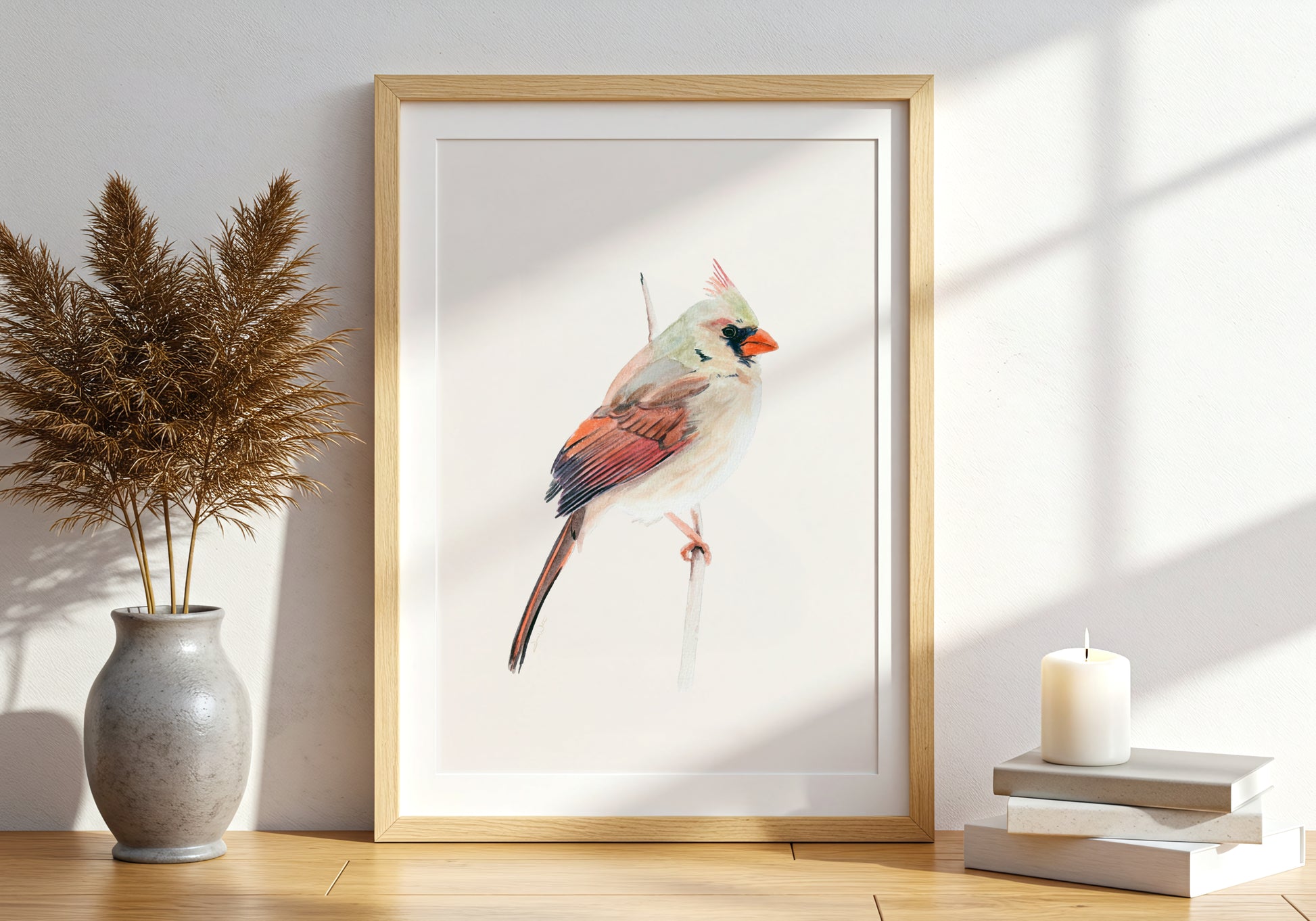 Cardinal Bird Wall Art Print