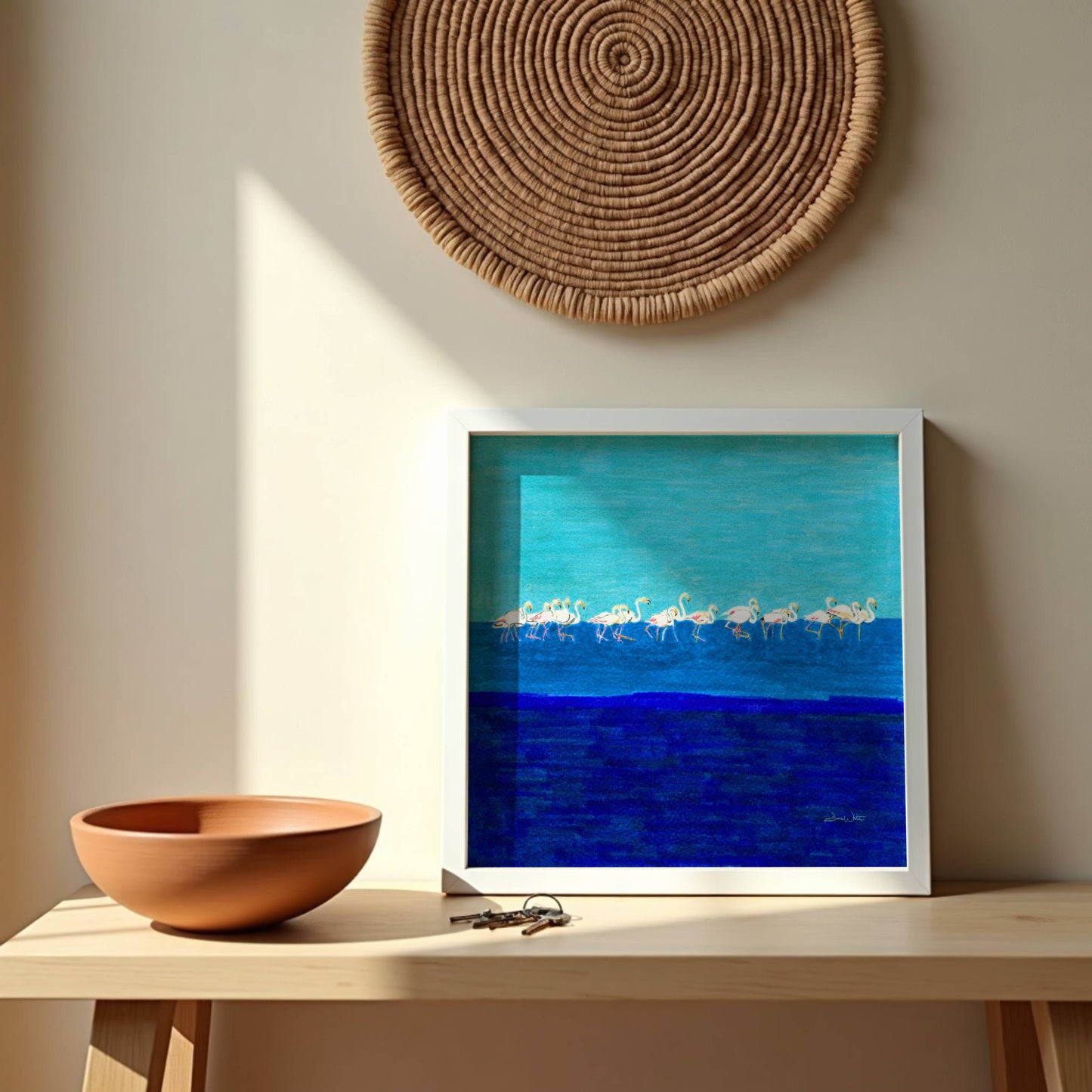 Flamingos Artwork Framed Print