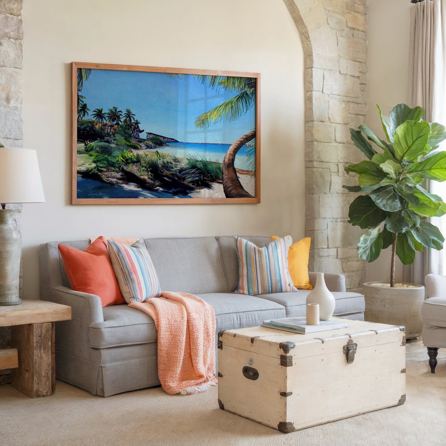 Florida Keys Beach Painting Bahia Honda Artwork