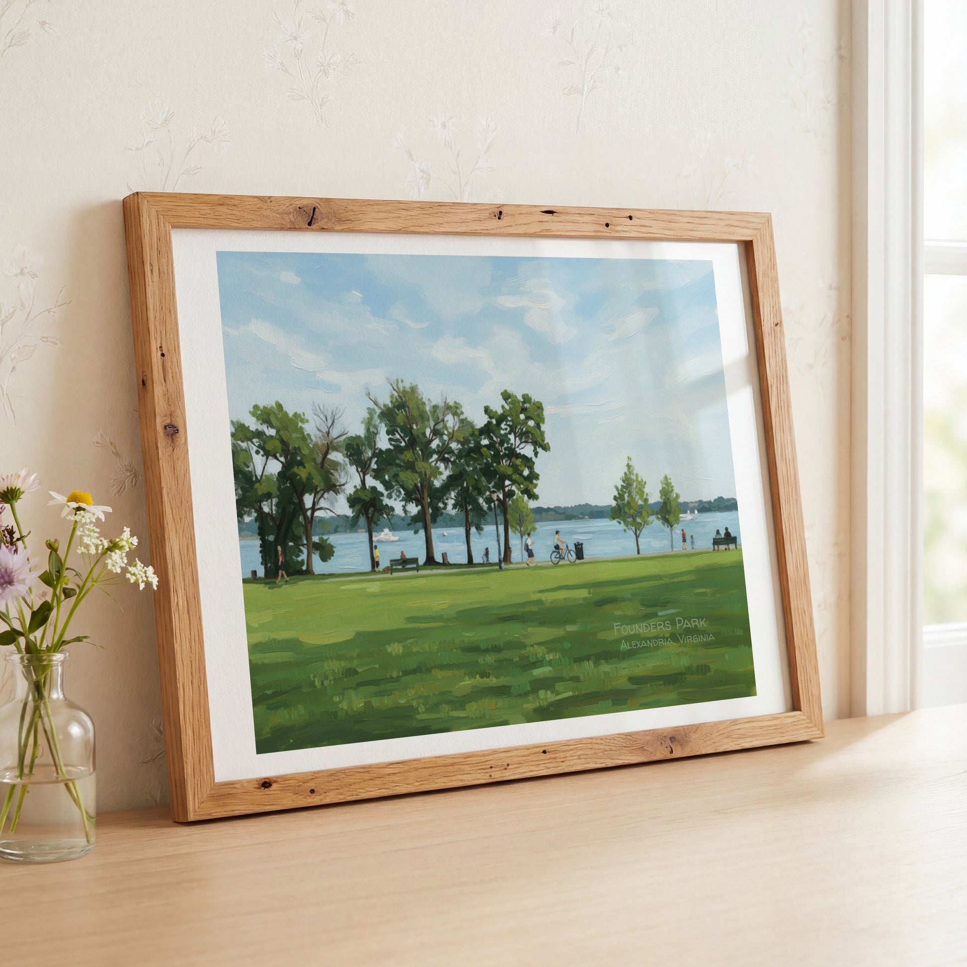 Founders Park Art Print Alexandria Virginia